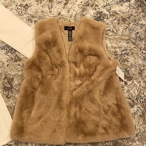 Faux fur vest